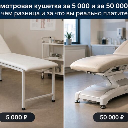 Смотровая кушетка за 5 000 и за 50 000: в чём разница и за что вы реально платите